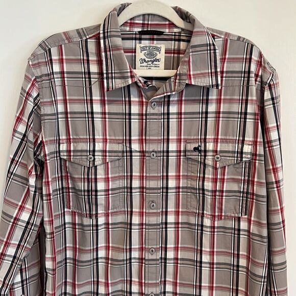 Wrangler Men’s XL Western rodeo cowboy button down long sleeved shirt - Picture 2 of 15